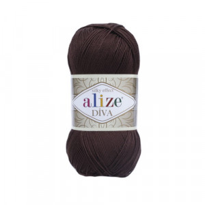26 Пряжа Alize Diva коричневий