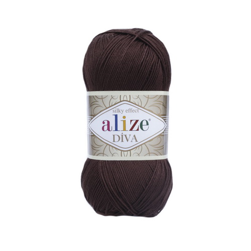 26 Пряжа Alize Diva коричневий