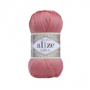 619 Пряжа Alize Diva кораловий