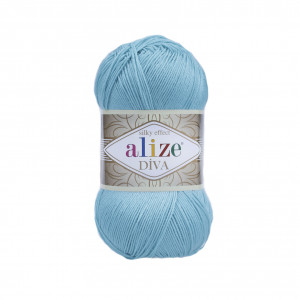 376 Пряжа Alize Diva світло-бірюзовий