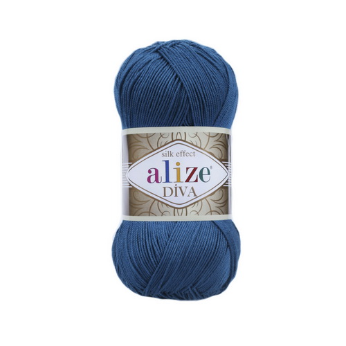 646 Пряжа Alize Diva темно-бірюзовий