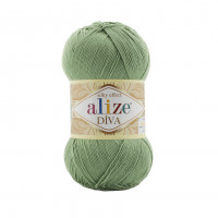 852 Пряжа Alize Diva зелений