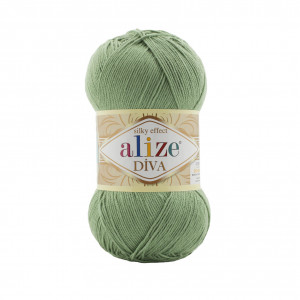 852 Пряжа Alize Diva зелений