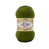 233 Пряжа Alize Diva оливковий