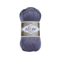 348 Пряжа Alize Diva темно-сірий