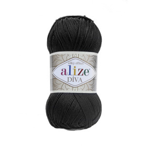 60 Пряжа Alize Diva чорний