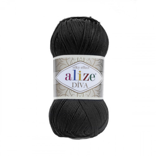 60 Пряжа Alize Diva чорний