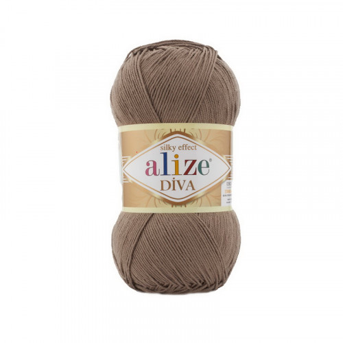 688 Пряжа Alize Diva молочно-коричневий