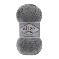 21 Пряжа Alize Extra сірий меланж