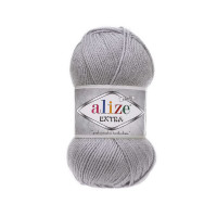 52 Пряжа Alize Extra сірий