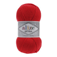 56 Пряжа Alize Extra червоний