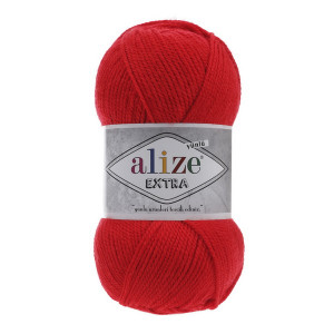 56 Пряжа Alize Extra червоний