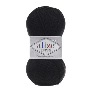 60 Пряжа Alize Extra чорний