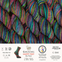 3243 Пряжа Gazzal Happy Feet
