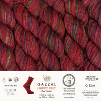 3246 Пряжа Gazzal Happy Feet