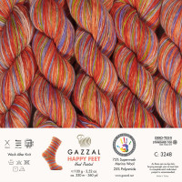 3248 Пряжа Gazzal Happy Feet