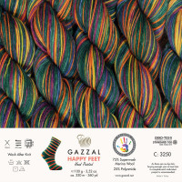 3250 Пряжа Gazzal Happy Feet