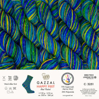 3251 Пряжа Gazzal Happy Feet