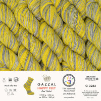 3254 Пряжа Gazzal Happy Feet