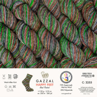 3255 Пряжа Gazzal Happy Feet