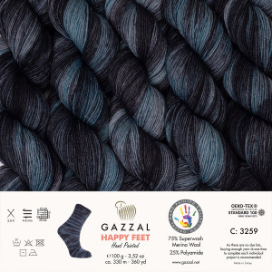 3259 Пряжа Gazzal Happy Feet