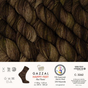3262 Пряжа Gazzal Happy Feet
