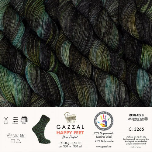 3265 Пряжа Gazzal Happy Feet