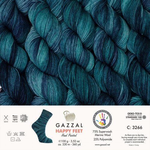 3266 Пряжа Gazzal Happy Feet
