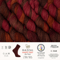 3268 Пряжа Gazzal Happy Feet
