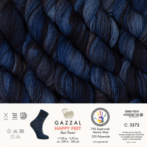 3272 Пряжа Gazzal Happy Feet
