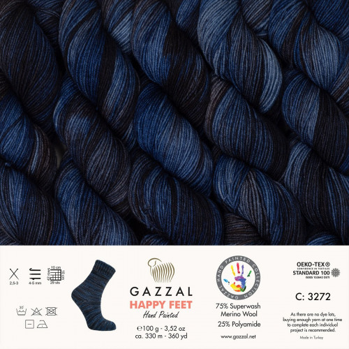 3272 Пряжа Gazzal Happy Feet