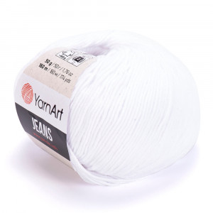 62 Пряжа YarnArt Jeans білий
