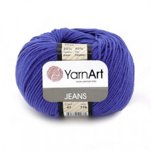 47 Пряжа YarnArt Jeans темно-блакитний