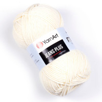03 Пряжа YarnArt Jeans Plus молочна