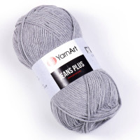 46 Пряжа YarnArt Jeans Plus сірий