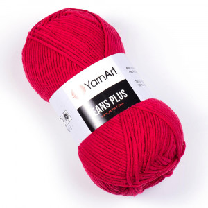 51 Пряжа YarnArt Jeans Plus темно-червоний