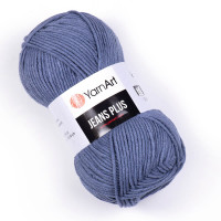 68 Пряжа YarnArt Jeans Plus сіро-блакитний