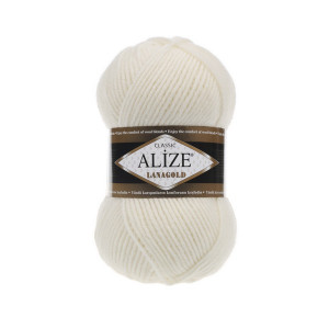 62 Пряжа Alize Lanagold молочний