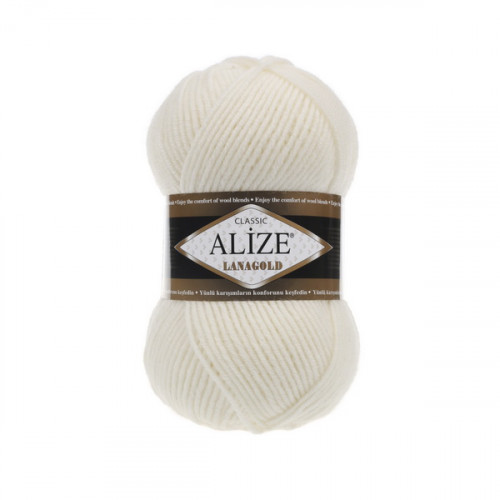 62 Пряжа Alize Lanagold молочний