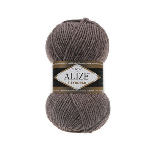 240 Пряжа Alize Lanagold коричневий меланж