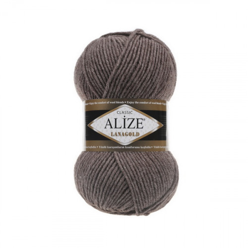 240 Пряжа Alize Lanagold коричневий меланж