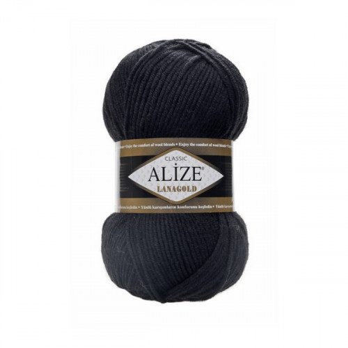 60 Пряжа Alize Lanagold чорний