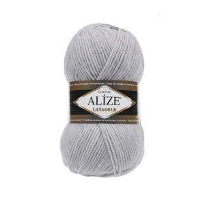 684 Пряжа Alize Lanagold попелястий меланж