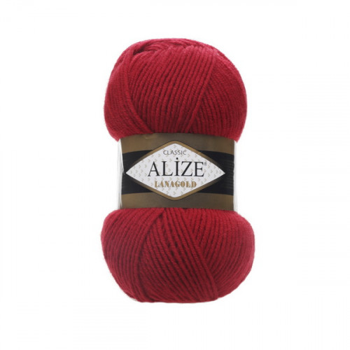 56 Пряжа Alize Lanagold червоний