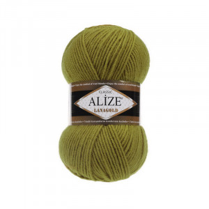758 Пряжа Alize Lanagold оливковий