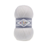 55 Пряжа Alize Lanagold 800 білий