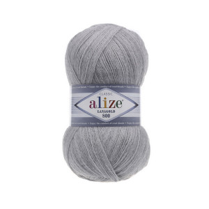 684 Пряжа Alize Lanagold 800 Попелястий меланж
