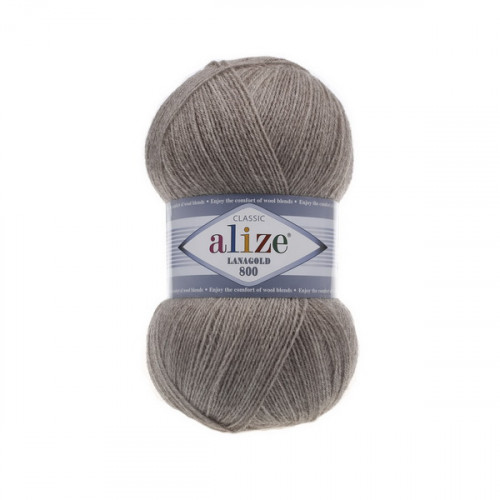 207 Пряжа Alize Lanagold 800 світло-коричневий