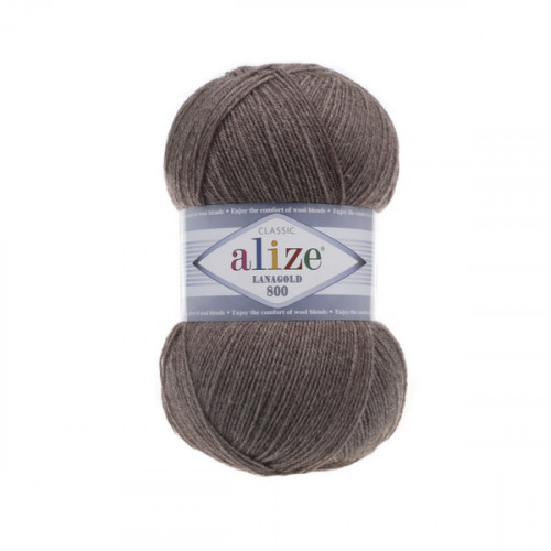 240 Пряжа Alize Lanagold 800 світло-коричневий меланж