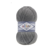 21 Пряжа Alize Lanagold 800 сірий меланж